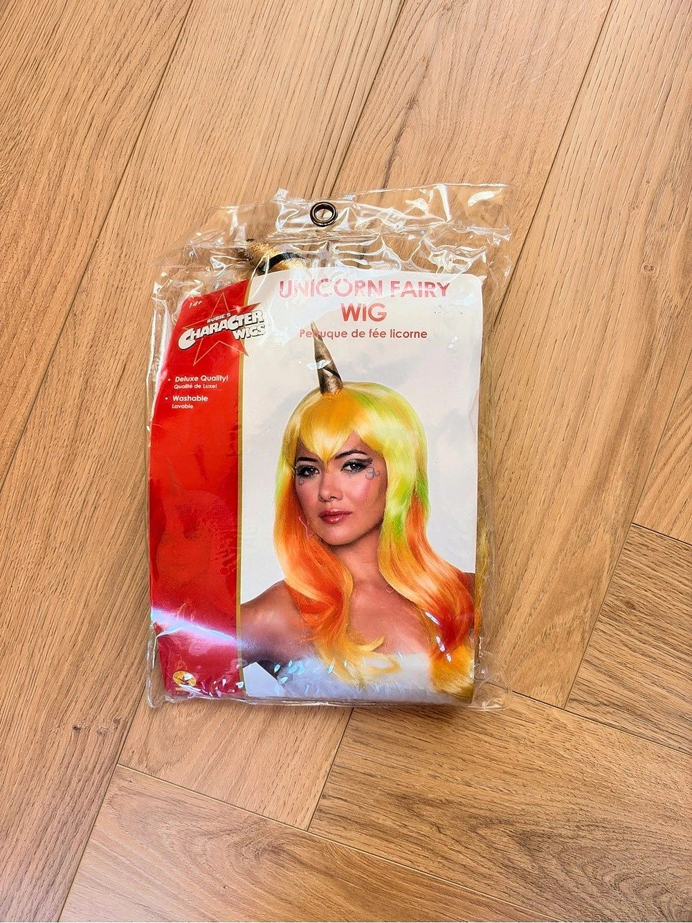 Charades Unicorn Fairy Wig Yellow & Orange NWT